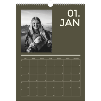 Calendrier photo A3 — Contemporain audacieux