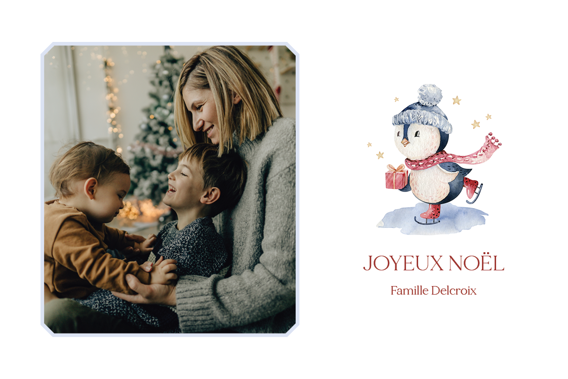 Faire-part & Cartes — Pingouins sur glace