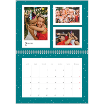 Calendrier photo A4 double — Cliché rétro pop