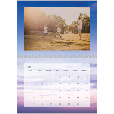 Calendrier photo A4 double (30 x 40 cm) — La tête dans les nuasges [couverture]