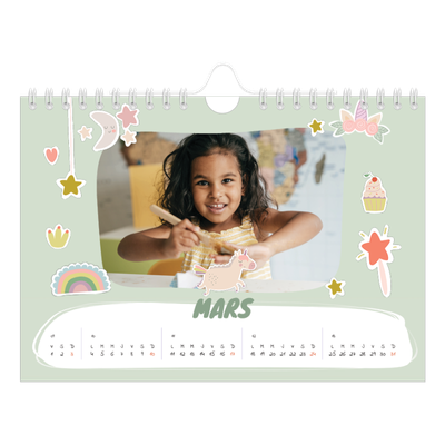Calendrier photo A5 — Licorne magique [Mars]