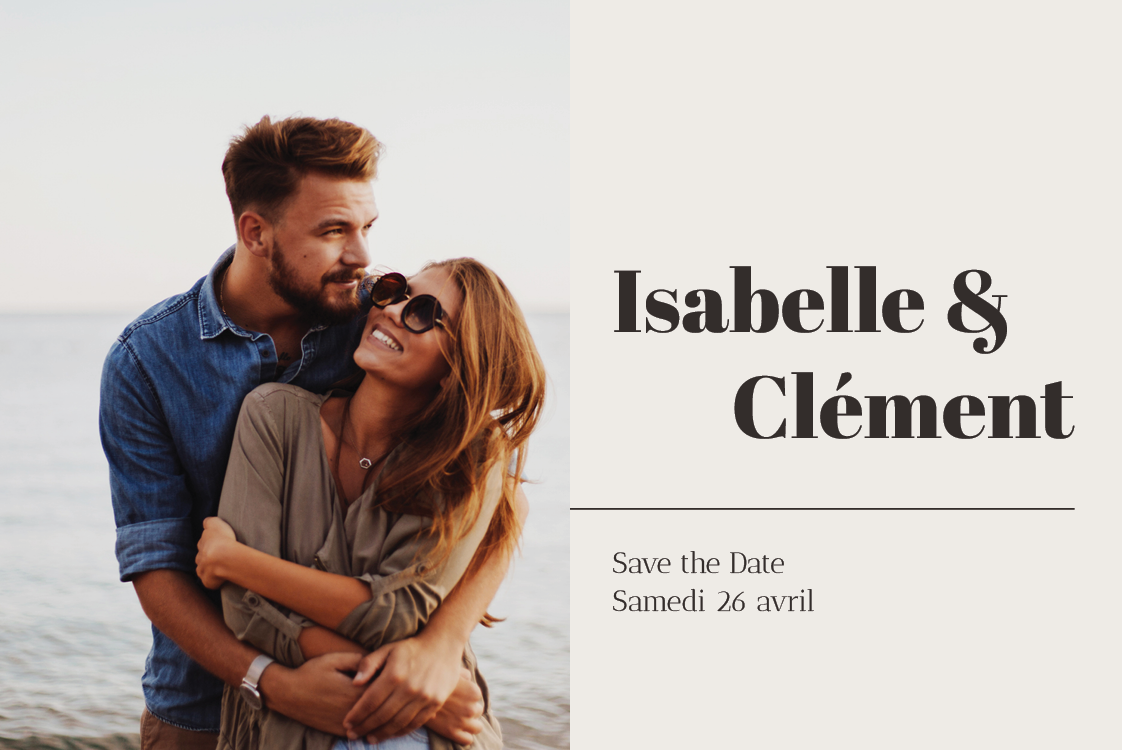 Save the date — Plaque verticale