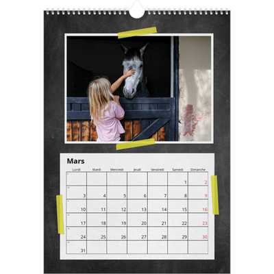 A3 Calendrier annuel — Scrapbooking [Mars]