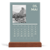 Calendrier de bureau support bois - portrait  — Contemporain audacieux [couverture]