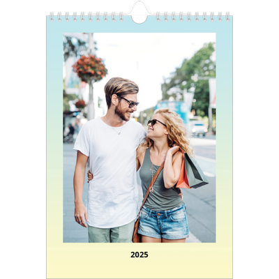 Calendrier photo A4 (20 x 30 cm) — Dégradé pastel [couverture]
