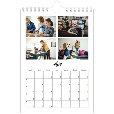 Calendrier photo A5 — Journal Intime [Avril]