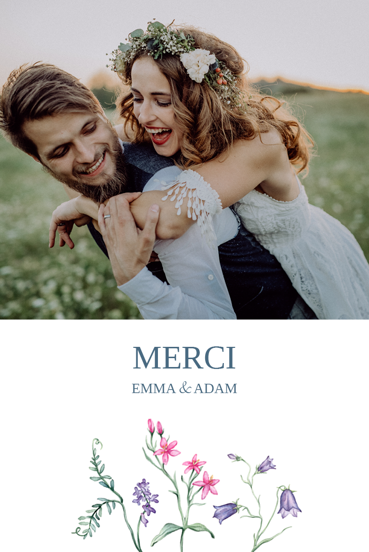 Carte de remerciement — Murmures sauvages