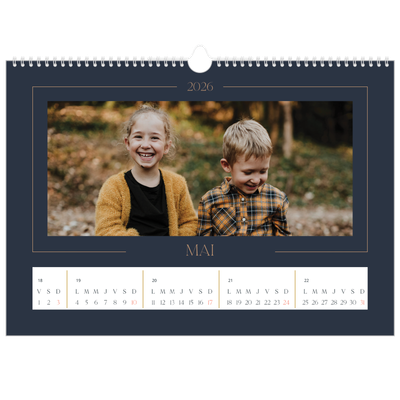 Calendrier photo A3 — Bleu de Prusse [couverture]