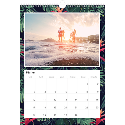 A3 Calendrier annuel — Tropical [Février]