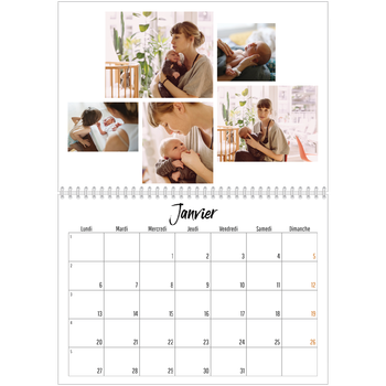 Calendrier photo A4 double — Journal Intime