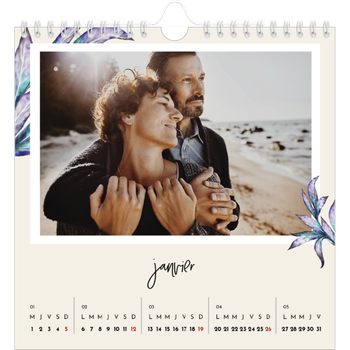 Calendrier photo carré — Fleurs entremélées