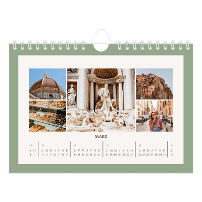 Calendrier photo A5 — Couleurs classiques [Mars]