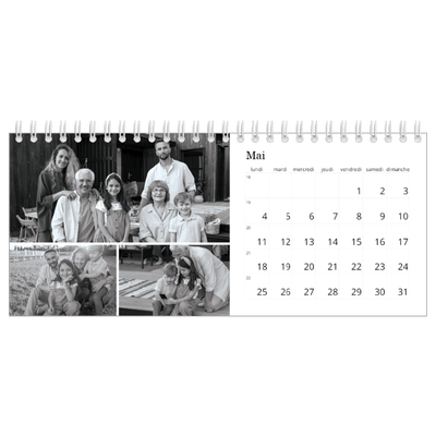 Calendrier de bureau — Noir et blanc élégant [couverture]