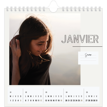 Calendrier photo carré — Mémento