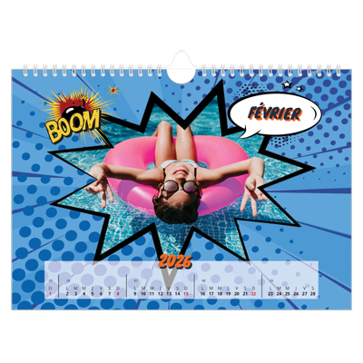 Calendrier photo A4 — Bande dessinée [Février]