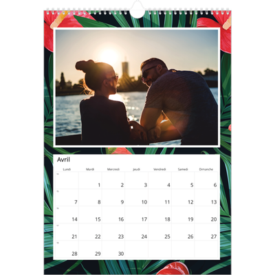 A3 Calendrier annuel — Tropical [Avril]
