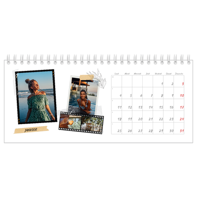 Calendrier de bureau — Esprit scrapbook [Janvier]