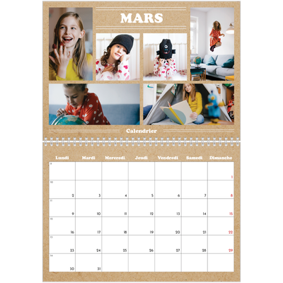 Calendrier photo A4 double (30 x 40 cm) — Chronique de l'année [Mars]