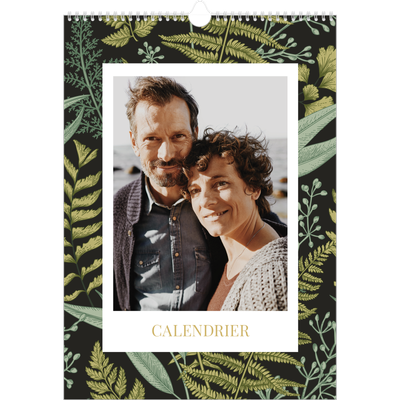 A3 Calendrier annuel — Papier peint floral [couverture]