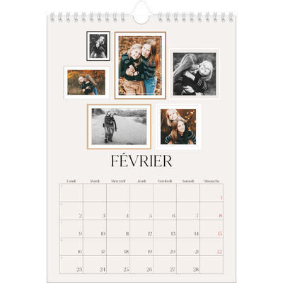Calendrier photo A4 (20 x 30 cm) — Galerie de mur photo [Février]
