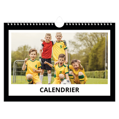 Calendrier photo A4 — Cadre noir [couverture]