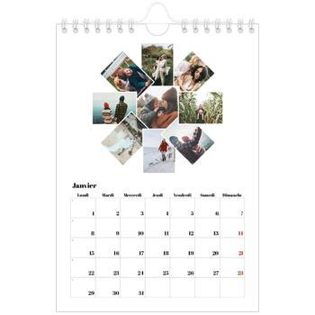 Calendrier photo A5 — Formes et collage