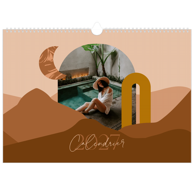 Calendrier photo A3 — Montagnes aux tons neutres [couverture]