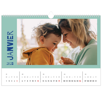 Calendrier photo A3 — Tout en couleurs