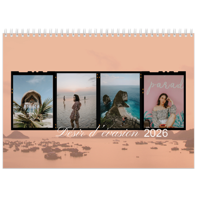 Calendrier photo A4 double (30 x 40 cm) — Envie d'aventures [couverture]