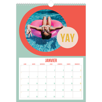 Calendrier photo A3 — Fun et moderne