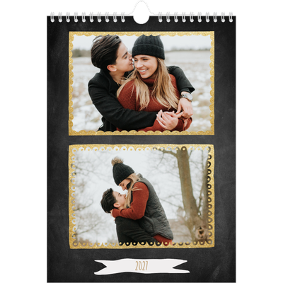 Calendrier photo A4 (20 x 30 cm) — Paillete et ardoise [couverture]