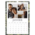 A3 Calendrier annuel — Papier peint floral [Janvier]