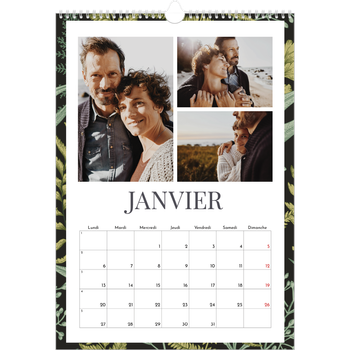 Calendrier photo A3 — Papier peint floral