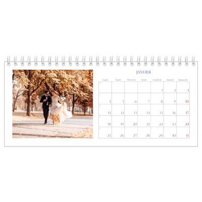 Calendrier de bureau — Classique cobalt [Janvier]