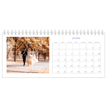Calendrier de bureau — Classique cobalt
