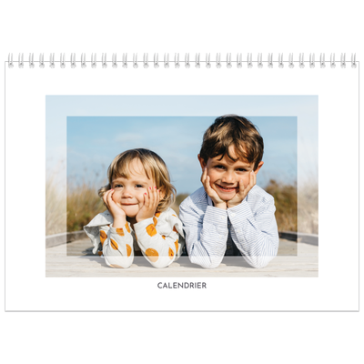 Calendrier photo A4 double (30 x 40 cm) — Cadre clair [couverture]