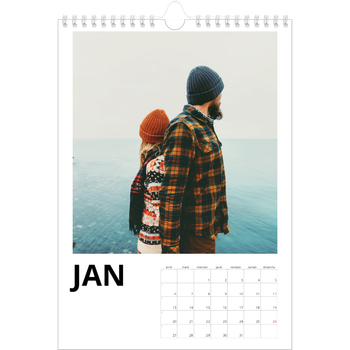 Calendrier photo A4 — Espace blanc