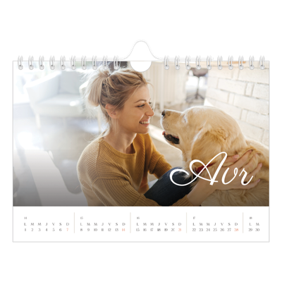 Calendrier photo A5 — Mois écris à la main [Avril]