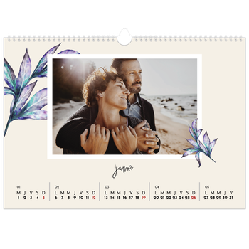 Calendrier photo A3 — Fleurs entremélées