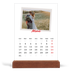 Calendrier de bureau support bois - portrait  — Signature carmin [couverture]