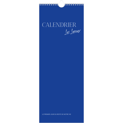 Calendrier mural long  — Classique cobalt [couverture]