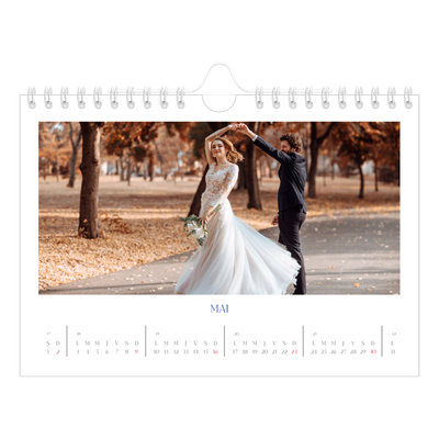 Calendrier photo A5 — Classique cobalt [Mai]