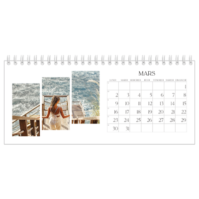 Calendrier de bureau — Fragments de voyage [Mars]