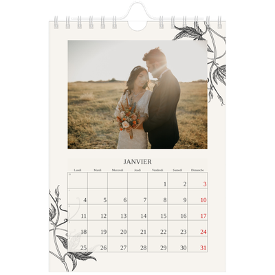 Calendrier photo A5 — Encre & lierre [Janvier]