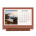 Calendrier de bureau support bois - paysage   — Couleurs classiques [Janvier]