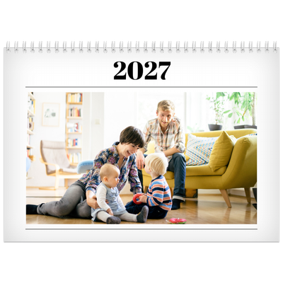 Calendrier photo A4 double (30 x 40 cm) — Une de magazine [couverture]