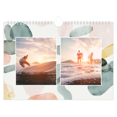 Calendrier photo A4 — Pluie d'aquarelle [couverture]