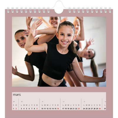 Calendriers annuels carré — Neo Scandi [Mars]