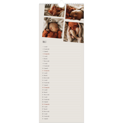 Calendrier mural long  — Souvenirs en mouvement [couverture]