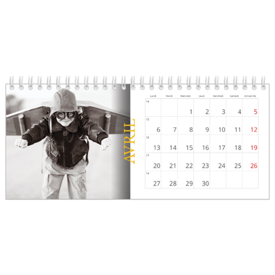 Calendrier de bureau — Style héritage [Avril]